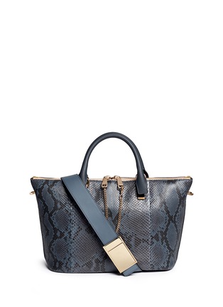 Main View - Click To Enlarge - CHLOÉ - 'Baylee' medium python leather tote