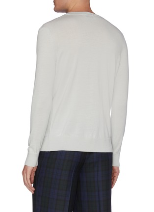 Back View - Click To Enlarge - MAISON KITSUNÉ - 'Merinos' Fox Head Patch Sweater