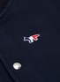  - MAISON KITSUNÉ - Accented Armhole Tricolour Fox Logo Patch Teddy Jacket