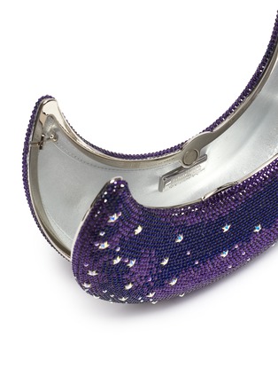 Detail View - Click To Enlarge - JUDITH LEIBER - 'Crescent Moon Galaxy' tassel crystal pavé minaudière