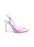 Main View - Click To Enlarge - GIANVITO ROSSI - Hologram PVC slingback pumps