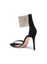  - GIANVITO ROSSI - 'Adore' crystal net ankle strap suede sandals
