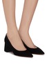 Figure View - Click To Enlarge - GIANVITO ROSSI - Point toe suede pumps