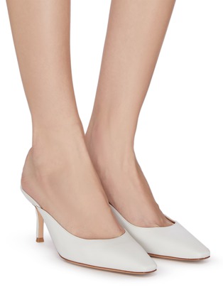 Figure View - Click To Enlarge - GIANVITO ROSSI - Point toe leather mules