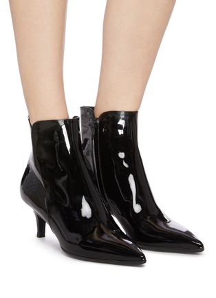 Figure View - Click To Enlarge - GIANVITO ROSSI - Patent leather ankle boots