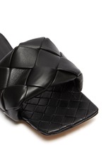 BOTTEGA VENETA | Woven leather slides | BLACK | Women | Lane Crawford