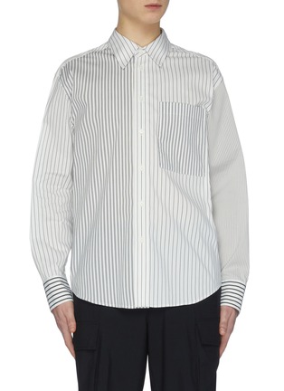 Main View - Click To Enlarge - SOLID HOMME - Pinstripe dress shirt