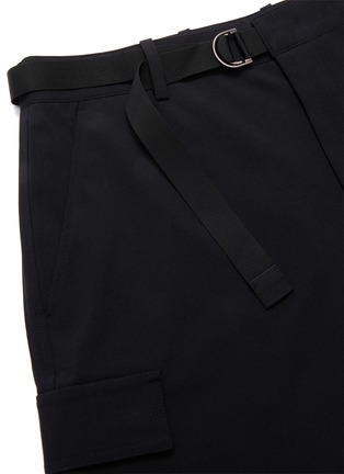  - SOLID HOMME - Belted tailored shorts