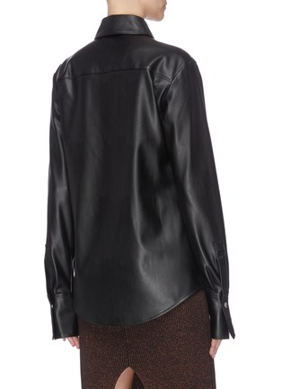 Back View - Click To Enlarge - T BY ALEXANDER WANG - Faux leather shirt