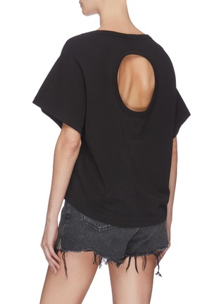 Back View - Click To Enlarge - T BY ALEXANDER WANG - Open back short sleeve top