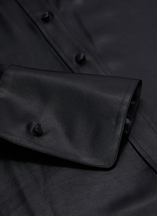 Detail View - Click To Enlarge - T BY ALEXANDER WANG - Oversized high-low shirt dress