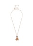 Main View - Click To Enlarge - ROBERTO COIN - 'Art Deco' diamond black jade 18k rose gold necklace