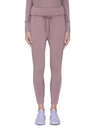 Main View - Click To Enlarge - BEYOND YOGA - Contrast inseam foldover waistband sweatpants