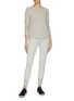Figure View - Click To Enlarge - BEYOND YOGA - 'Your Line' button side ribbed sweater
