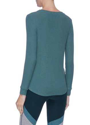 Back View - Click To Enlarge - BEYOND YOGA - 'Your Line' button side ribbed sweater