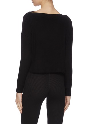 Back View - Click To Enlarge - BEYOND YOGA - 'Your line' buttoned knit top