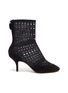 Main View - Click To Enlarge - ALAÏA - Lasercut paneled leather boots