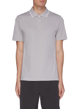Main View - Click To Enlarge - THEORY - Piqué Cotton Polo Shirt