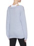Back View - Click To Enlarge - T BY ALEXANDER WANG - Contrast panel top V neck sweater