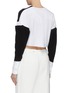 Back View - Click To Enlarge - T BY ALEXANDER WANG - Shirt panel cropped sweater