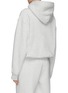Back View - Click To Enlarge - T BY ALEXANDER WANG - Logo embroidered dense fleece bubble hoodie
