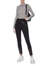 Figure View - Click To Enlarge - T BY ALEXANDER WANG - Ball chain zipper slim fit pants