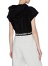Back View - Click To Enlarge - T BY ALEXANDER WANG - Logo waistband corduroy sleeveless hoodie