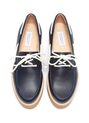 Detail View - Click To Enlarge - GABRIELA HEARST - 'Arthur' contrasting lace-up platform loafers
