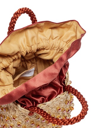 Detail View - Click To Enlarge - LE NINÈ - 'Carol' tassel strap embellished basket bag