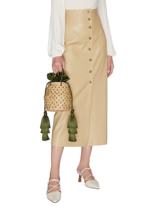 Figure View - Click To Enlarge - LE NINÈ - 'Carol' tassel strap embellished basket bag