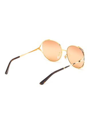 Figure View - Click To Enlarge - GUCCI - Large metal frame sunglasses