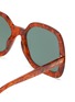 Detail View - Click To Enlarge - GUCCI - Large square marble effect acetate frame sunglasses