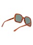 Figure View - Click To Enlarge - GUCCI - Large square marble effect acetate frame sunglasses