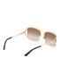 Figure View - Click To Enlarge - GUCCI - Large square Y-shape temple metal frame sunglasses