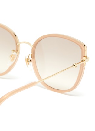 Detail View - Click To Enlarge - GUCCI - Large D-frame acetate frame metal temples sunglasses