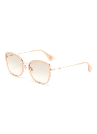Main View - Click To Enlarge - GUCCI - Large D-frame acetate frame metal temples sunglasses