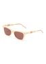 Main View - Click To Enlarge - GUCCI - Marble effect acetate frame cat eye sunglasses