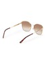 Figure View - Click To Enlarge - GUCCI - Large D-frame acetate frame metal temples sunglasses