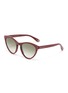 Main View - Click To Enlarge - GUCCI - Stripe acetate cat eye sunglasses