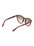 Figure View - Click To Enlarge - GUCCI - Stripe acetate cat eye sunglasses