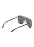 Figure View - Click To Enlarge - GUCCI - Logo metal frame front acetate aviator sunglasses
