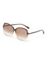Main View - Click To Enlarge - GUCCI - Acetate frame gradient square sunglasses