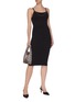Figure View - Click To Enlarge - T BY ALEXANDER WANG - 'Bodycon' Chain detail rib knit slip on dress