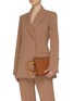 Front View - Click To Enlarge - JIL SANDER - 'Tootie' bamboo handle small leather clutch