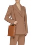 Figure View - Click To Enlarge - JIL SANDER - 'Tootie' bamboo handle small leather clutch