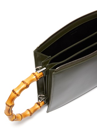 Detail View - Click To Enlarge - JIL SANDER - 'Tootie Bamboo' small leather clutch