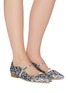 Figure View - Click To Enlarge - MALONE SOULIERS - 'Maureen' strappy leopard print ballerina flats