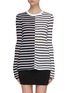 Main View - Click To Enlarge - T BY ALEXANDER WANG - Contrast bi colour stripe long sleeve T-shirt
