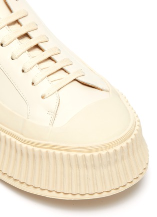 Detail View - Click To Enlarge - JIL SANDER - Chunky sole leather sneakers