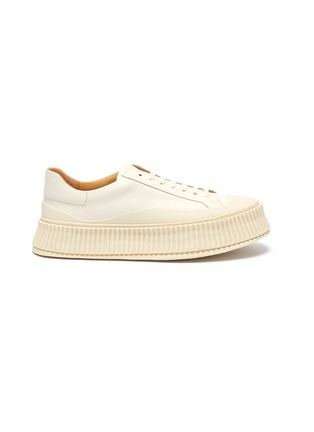 Main View - Click To Enlarge - JIL SANDER - Chunky sole leather sneakers